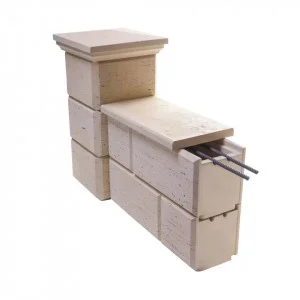 Boltar din beton pentru gard Star Stone Traverstone Block 40x20x20 cm
