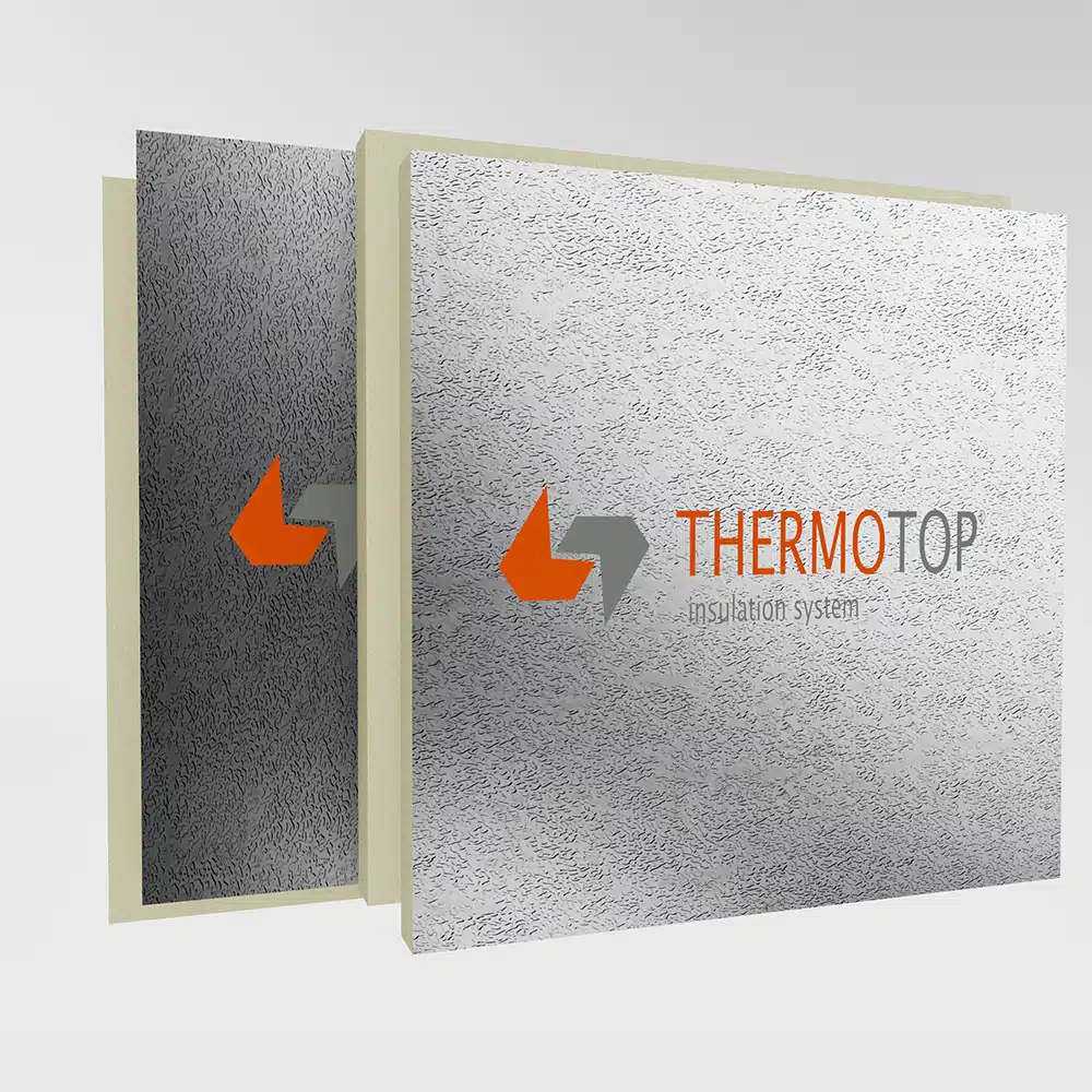 THERMOTOP PIR, 50mm AL/AL 1200/2400mm, falț drept